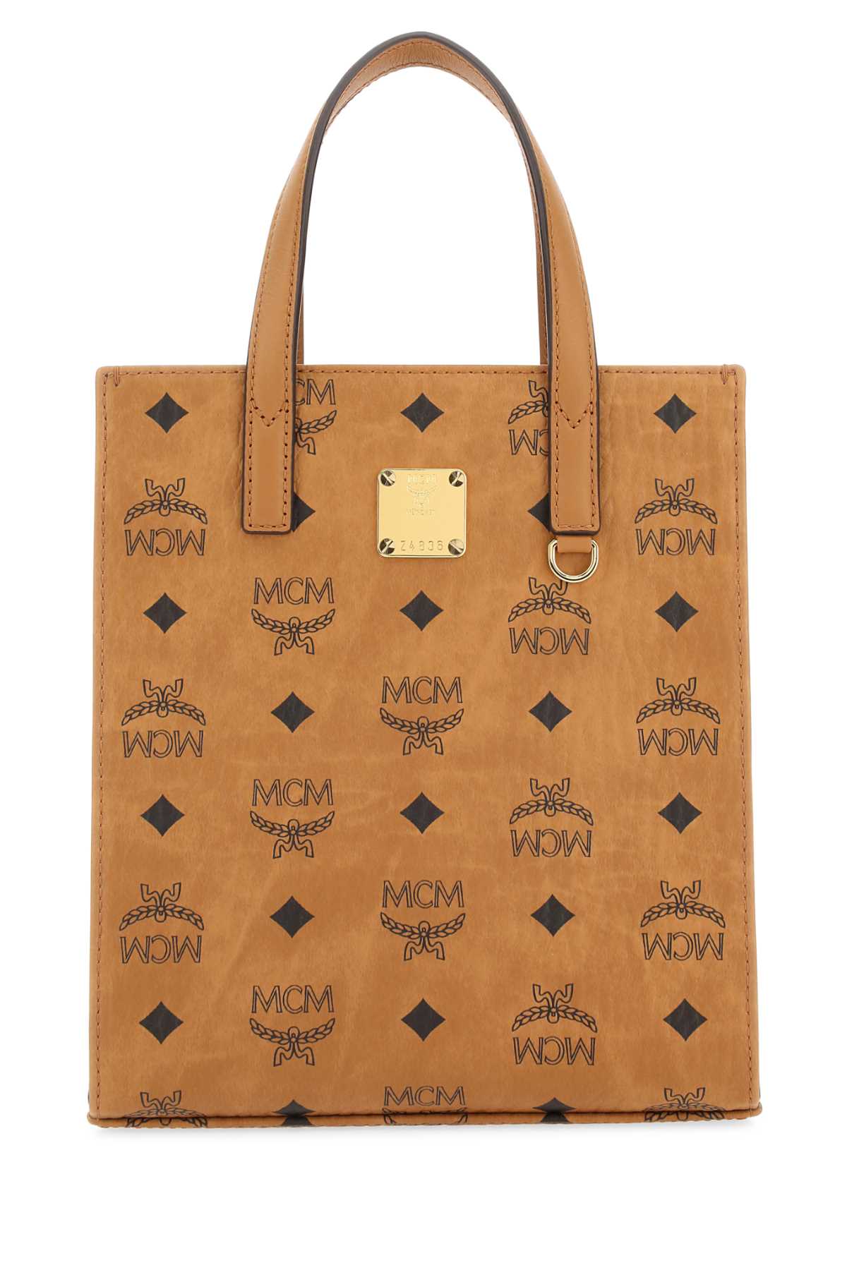 MCM Printed Canvas Shopping Bag