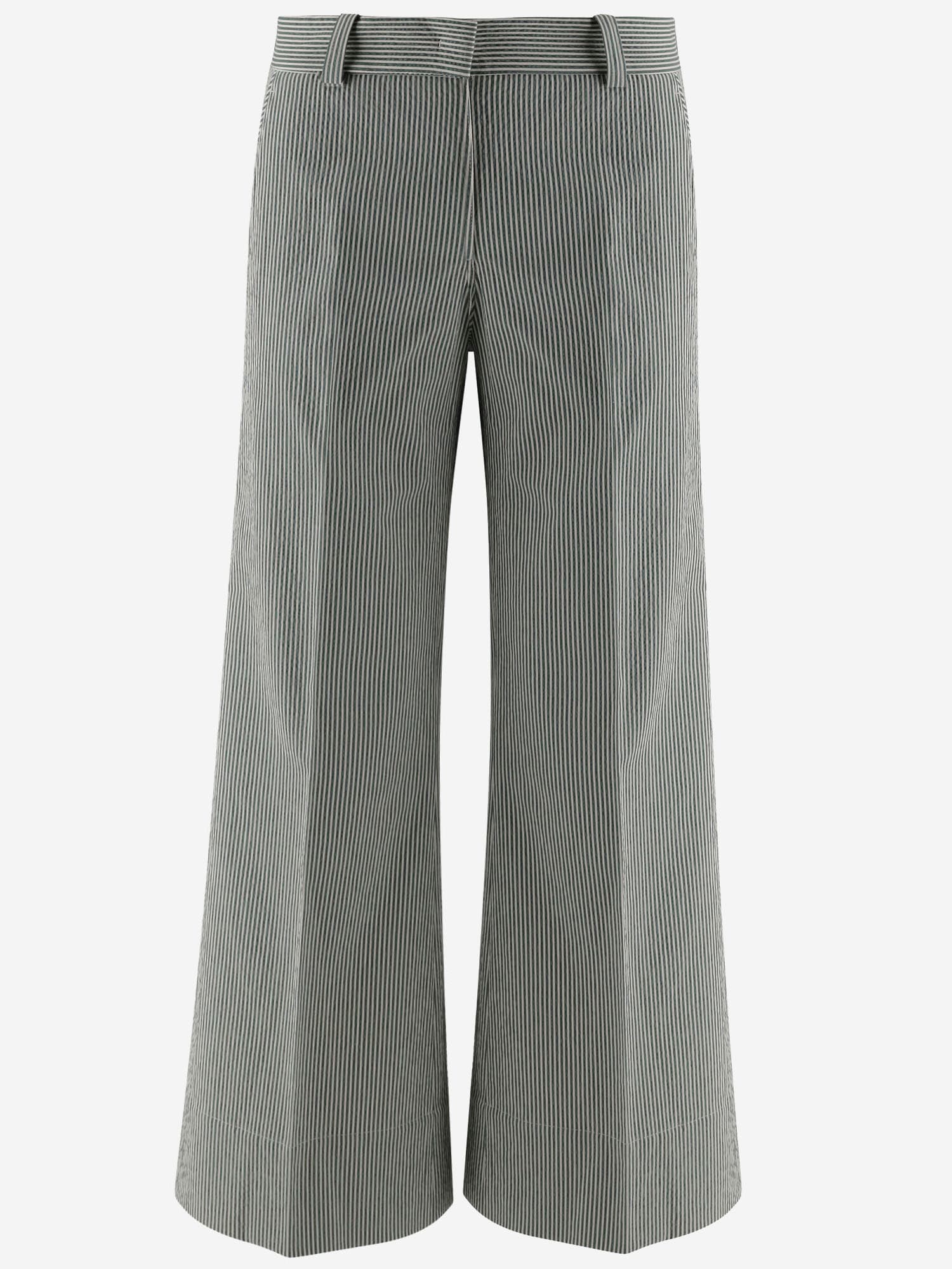 QL2 Cotton Blend Pants With Striped Pattern