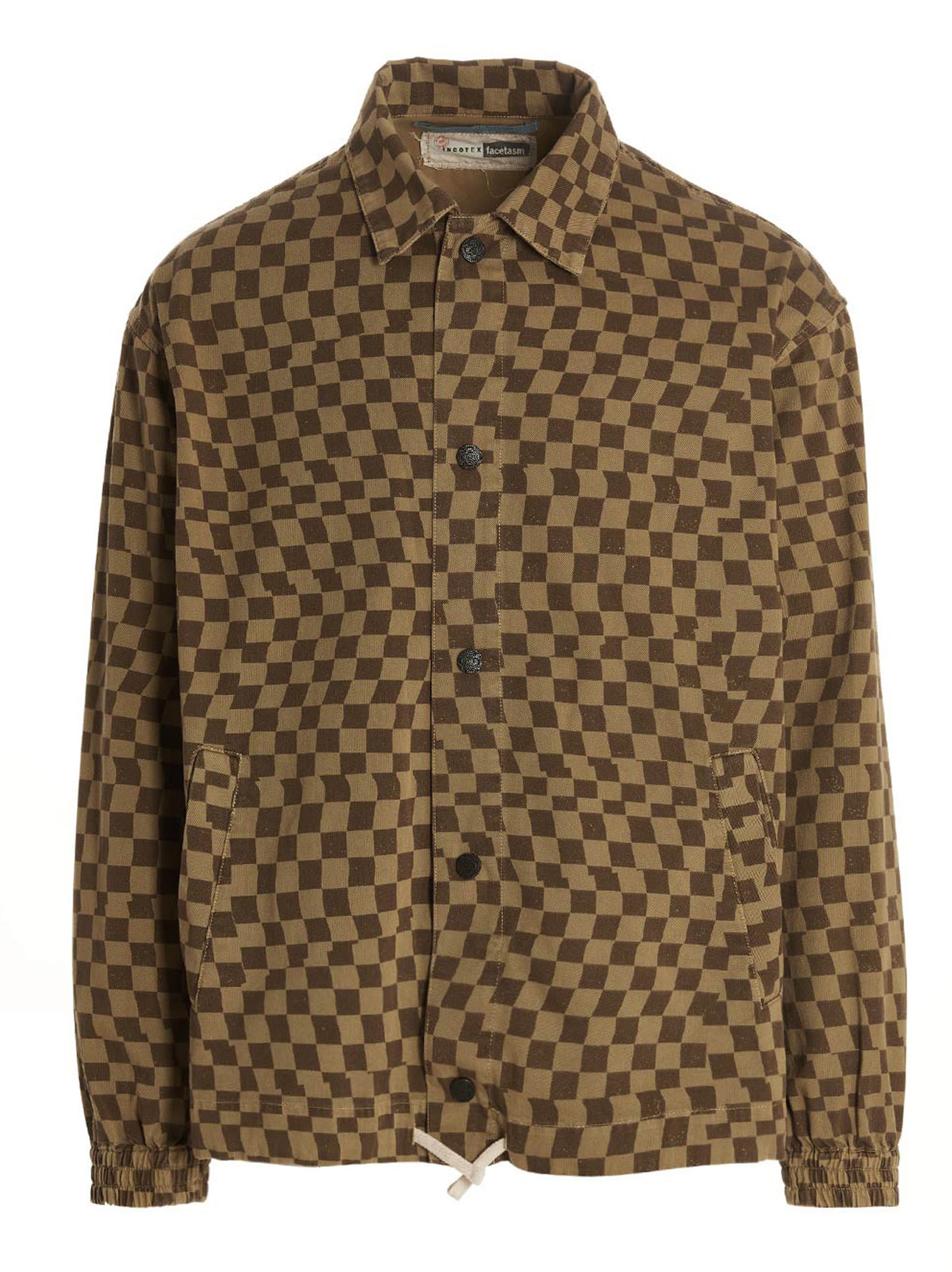 Incotex Red Check Print Overshirt