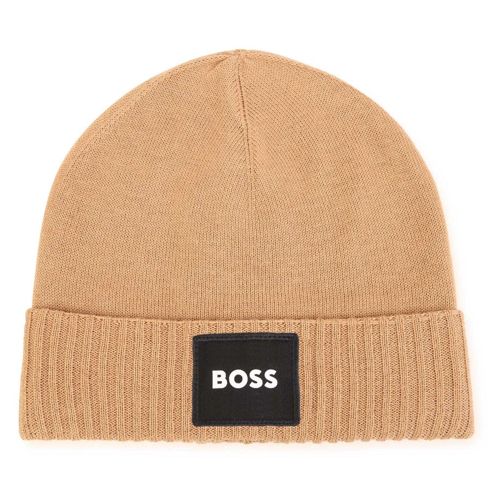 Hugo Boss Logo Patch Knitted Beanie