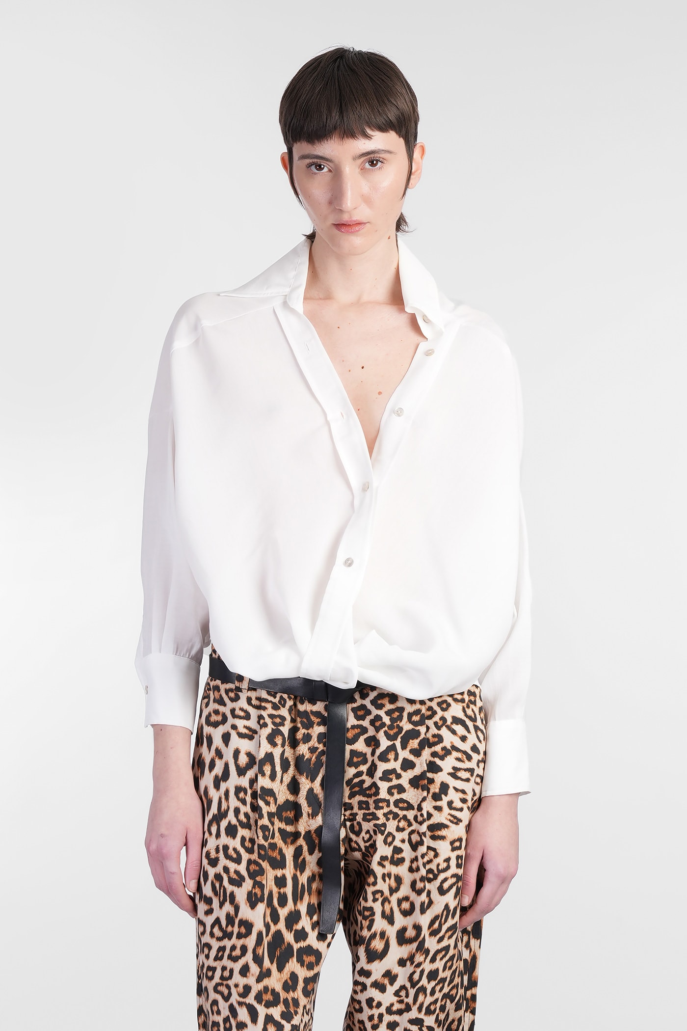 A Paper Kid Shirt In White Modal