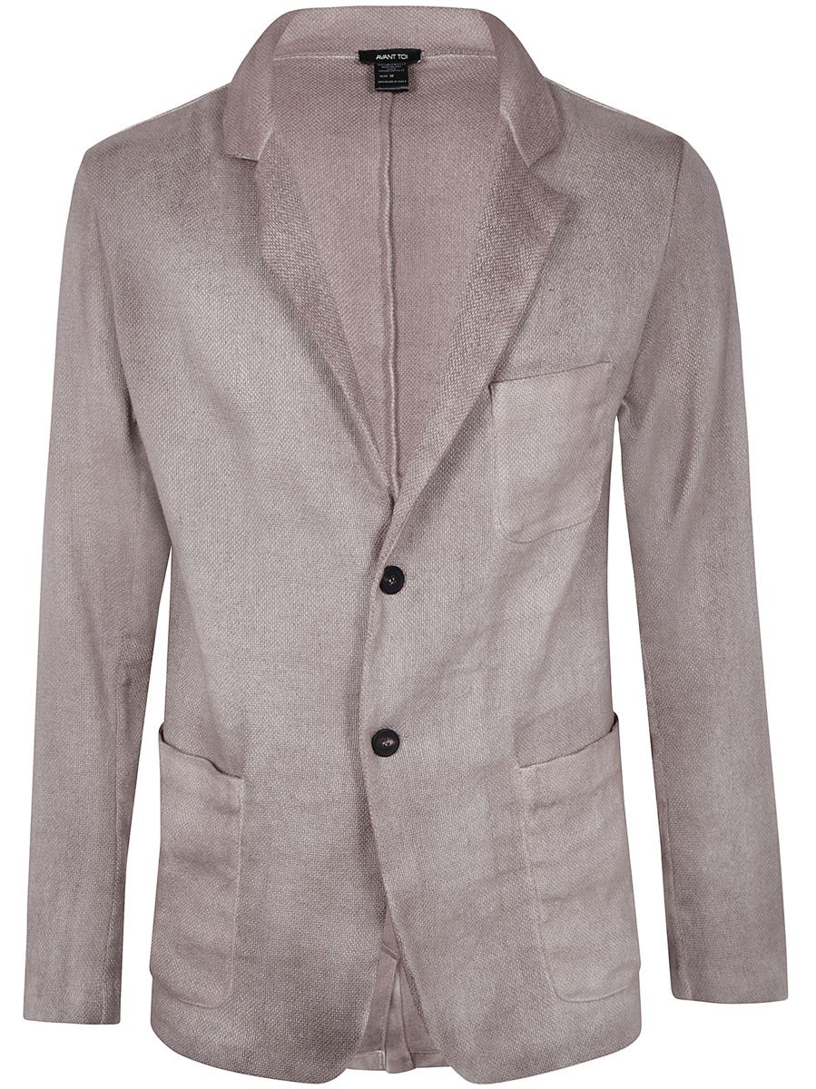 Avant Toi Hand Painted Micro Mat Stitch Rever Jacket With Patch Pocket Clothing