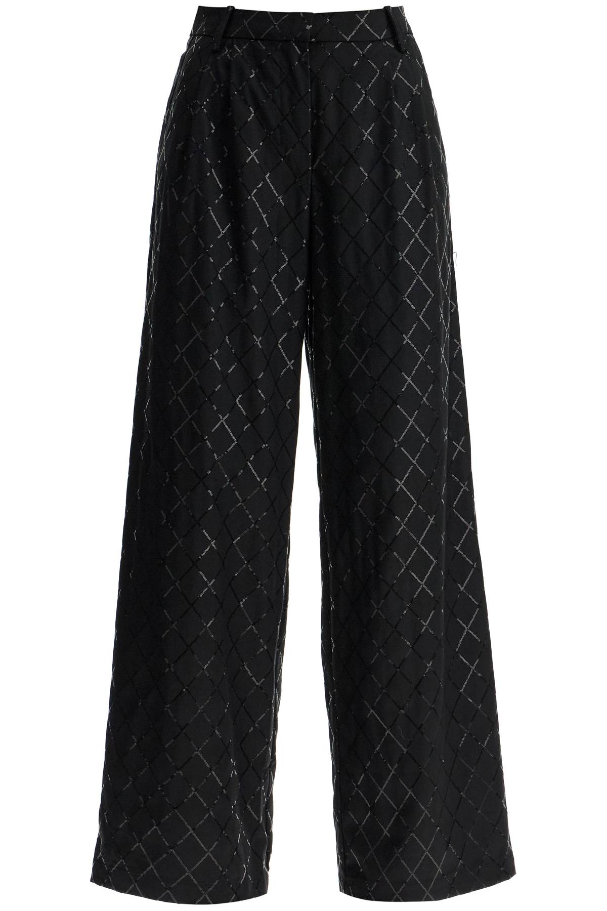 Rotate by Birger Christensen Wide Pants With Sequins.