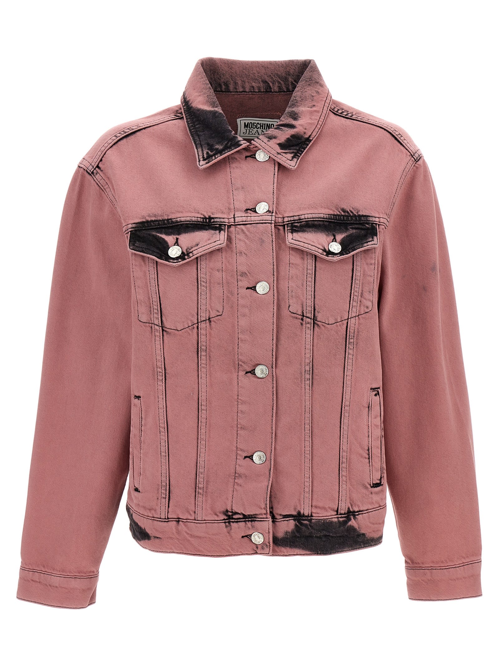 M05CH1N0 Jeans Pink Cotton Jeans Jacket