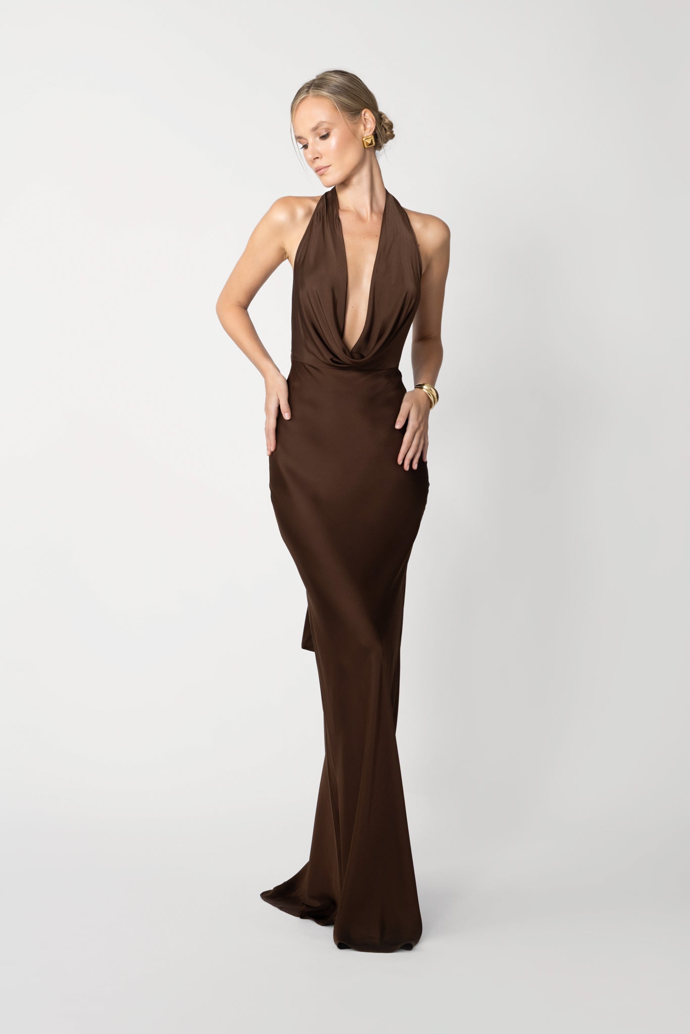 Pearl Charmeuse Satin Gown