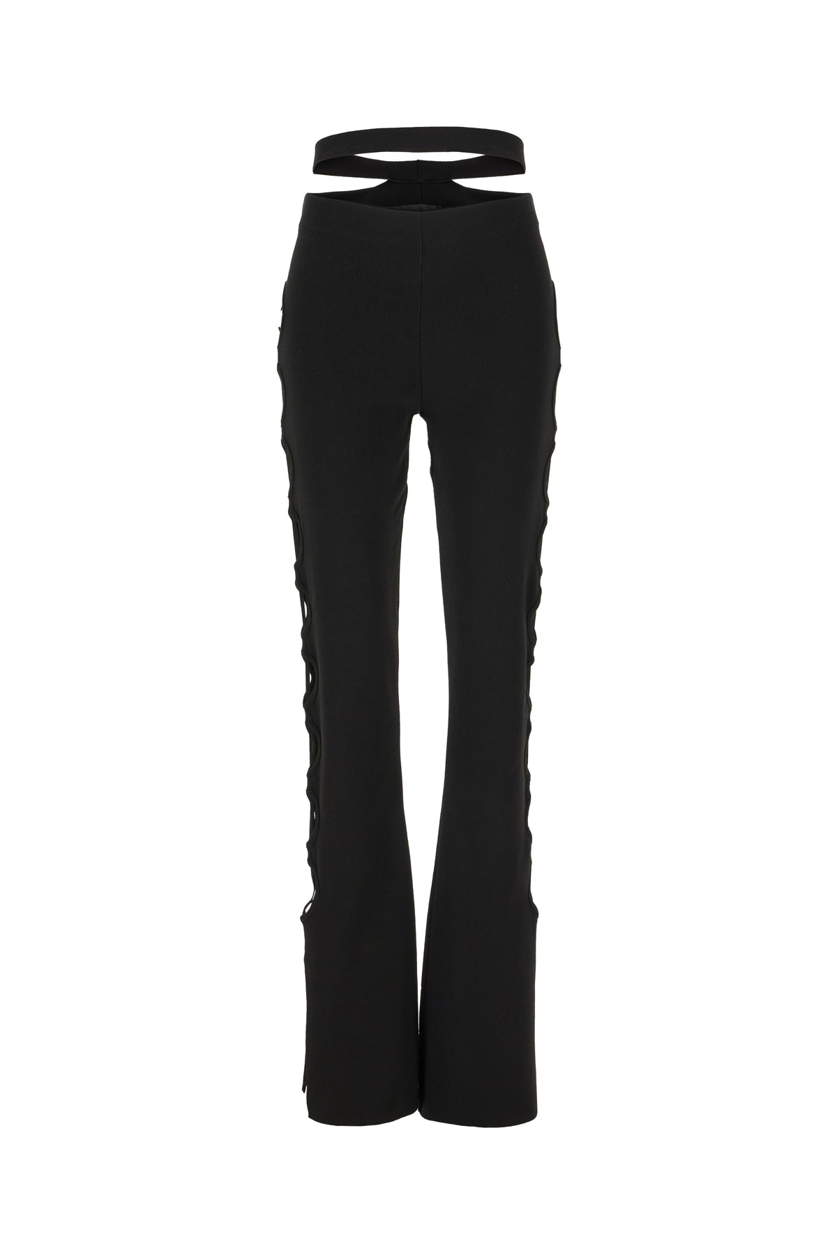 ANDREĀDAMO Black Stretch Viscose Blend Pants