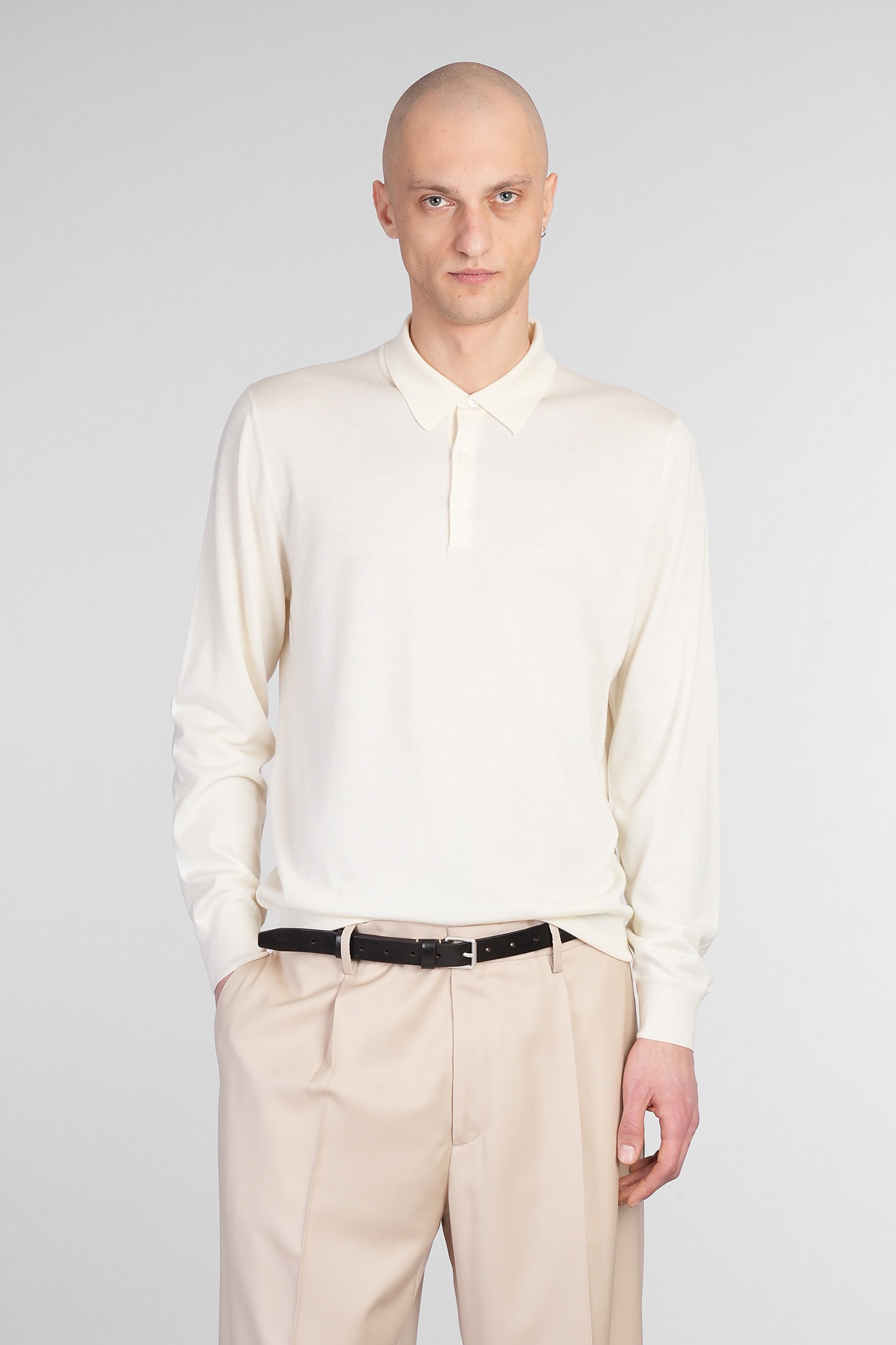 Lardini Polo In Beige Wool