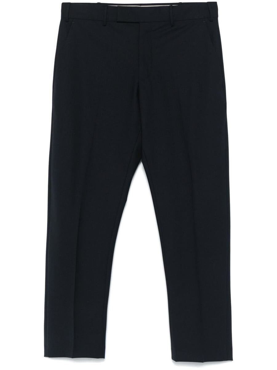 Pt Torino Navy Blue Virgin Wool Trousers