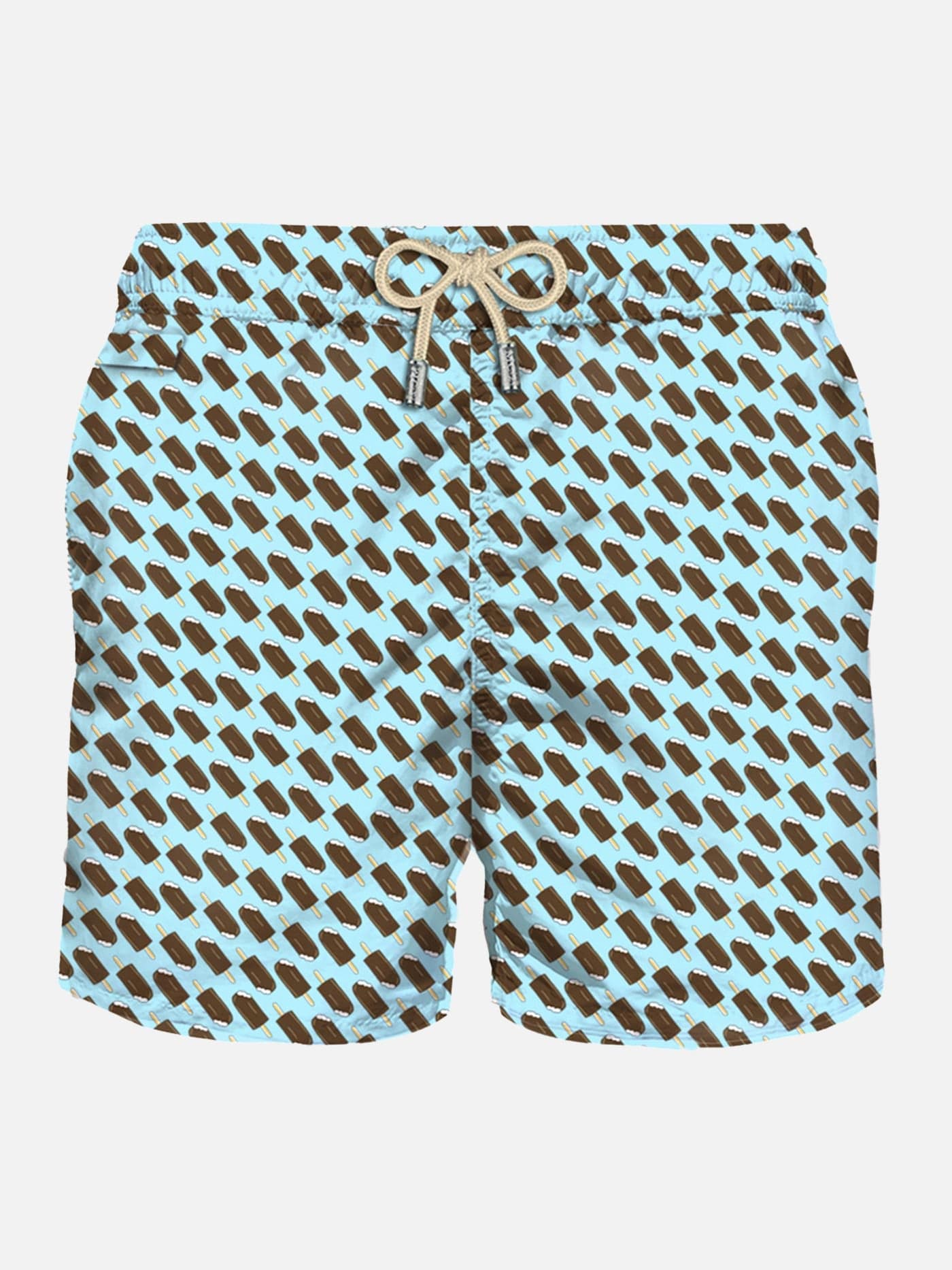 MC2 Saint Barth Man Light Fabric Swim Shorts With Cremino Print Algida Special Edition