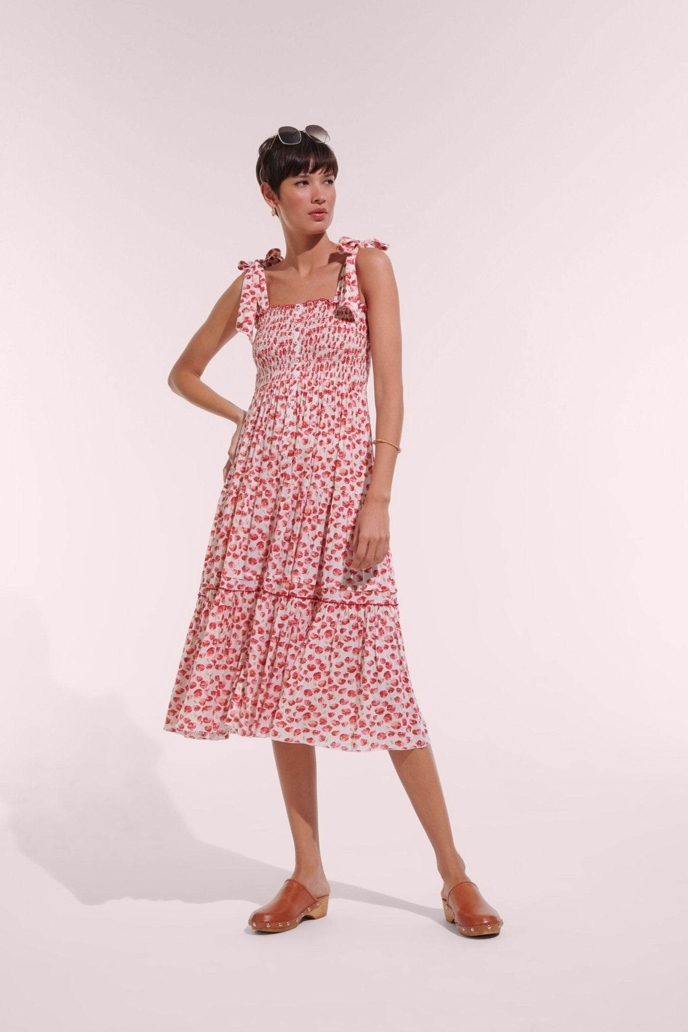 Long Dress Triny - White Red Alamy