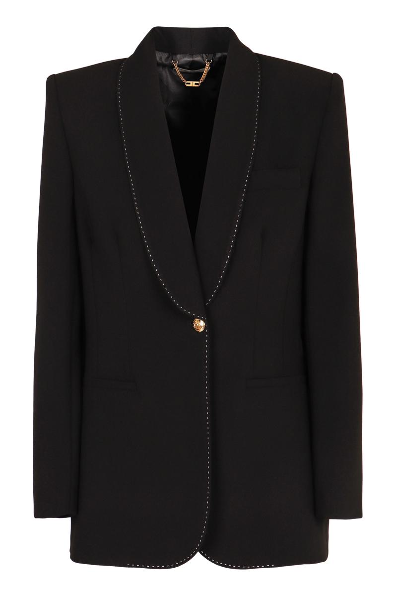 Elisabetta Franchi Single-Breasted Viscose Blazer