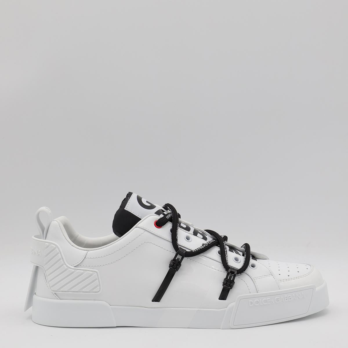 Dolce & Gabbana White And Black Sneakers