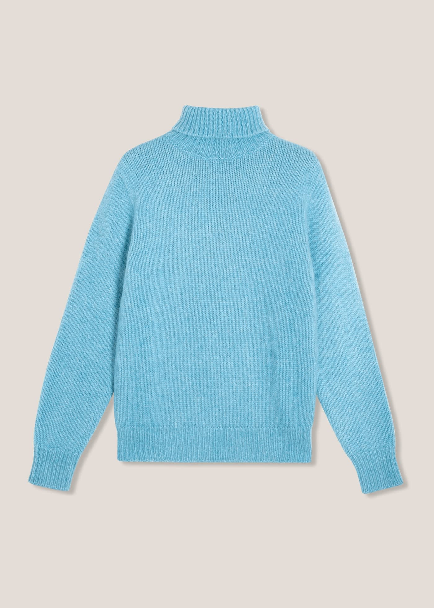 doppiaa Aamintore Light Blue Wool Turtleneck