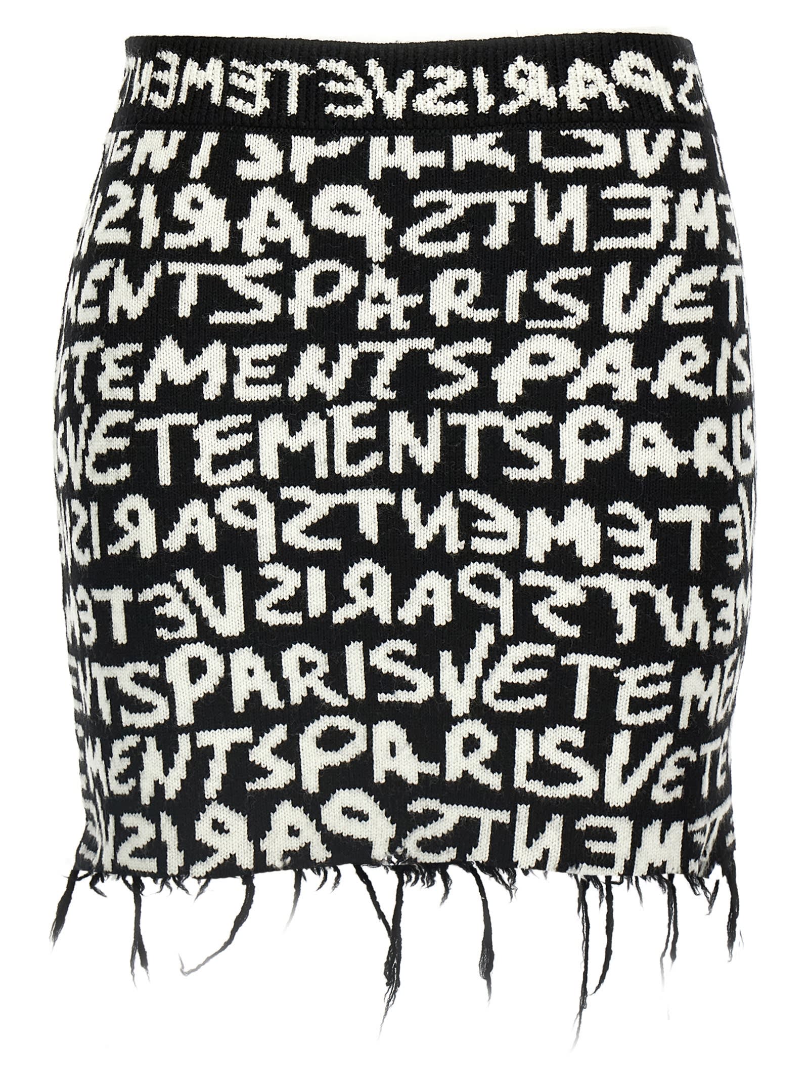 vetements Paris Monogram Mini Skirt