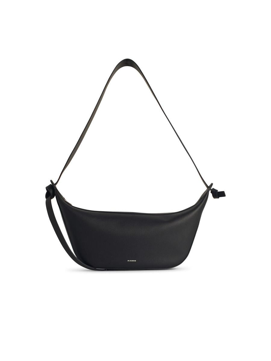 Jil Sander 'Knot' Black Leather Crossbody Bag