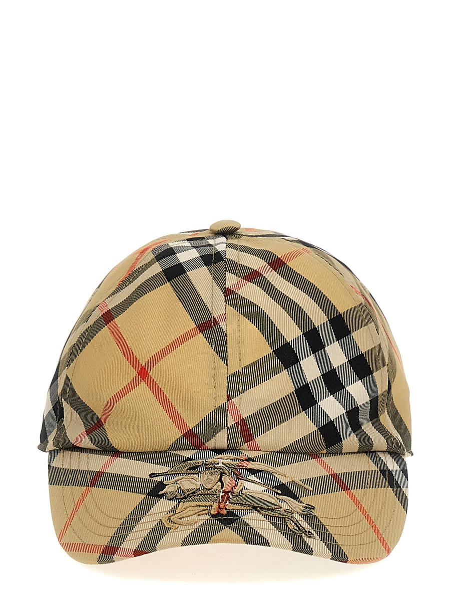Burberry格纹标识帽