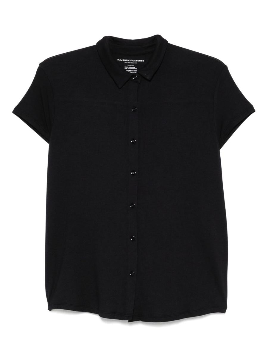 Majestic Filatures Midnight Blue Short Sleeve Shirt