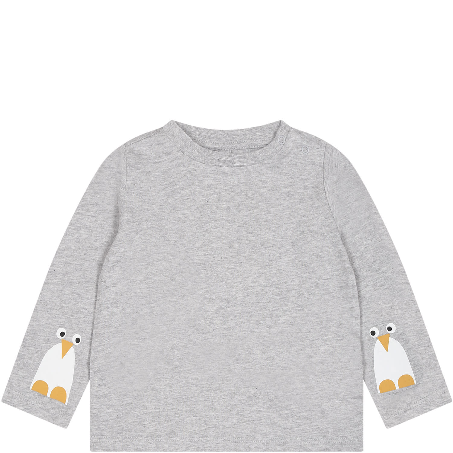 Stella McCartney Kids Black T-shirt For Baby Boy With Logo And Print