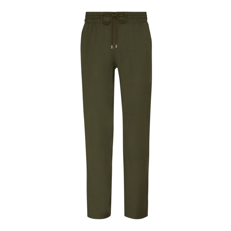 Vilebrequin Men Merino Wool Pants Solid - Parc - Green - Size S