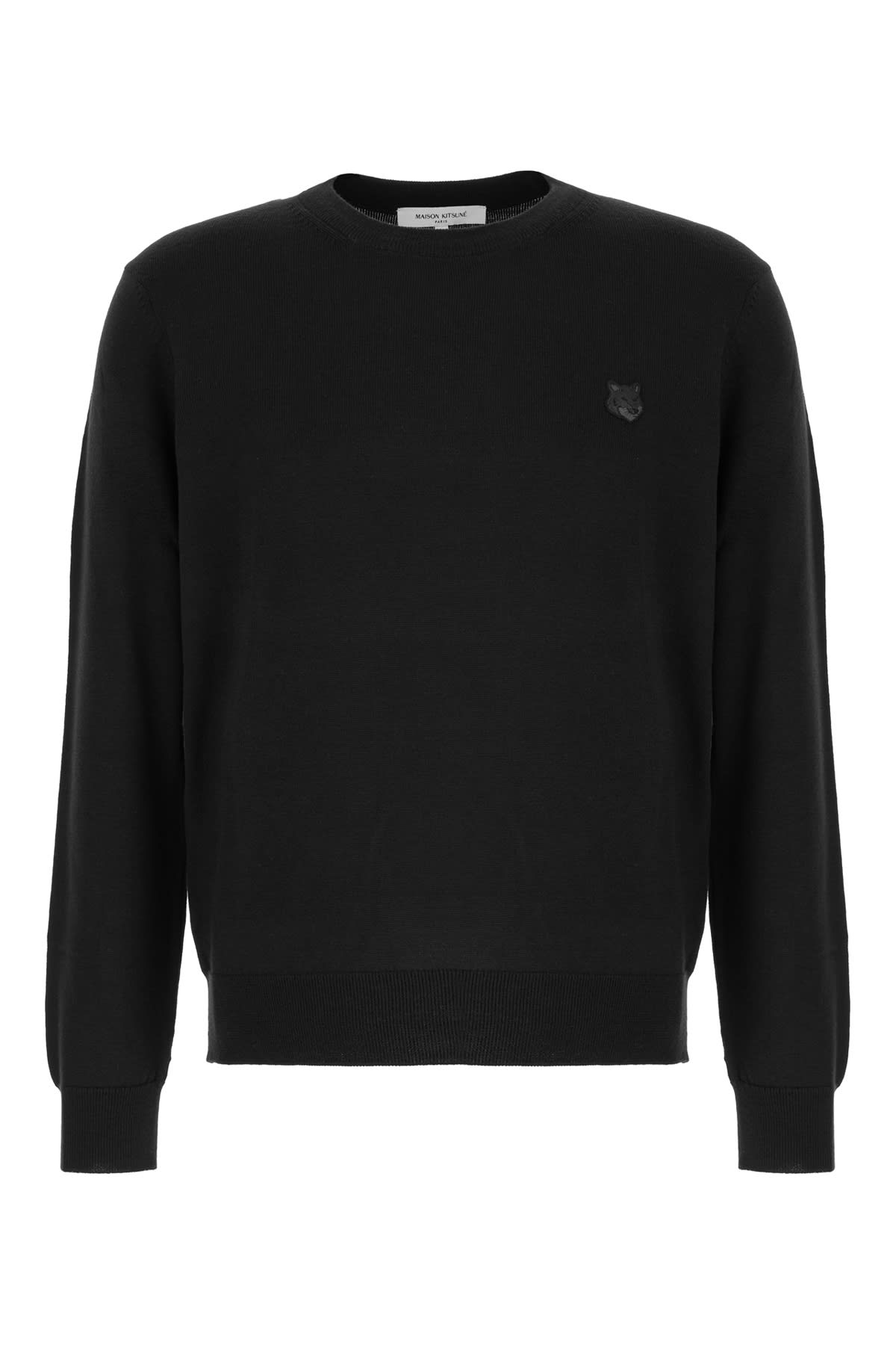 Maison Kitsuné Black Wool Sweater