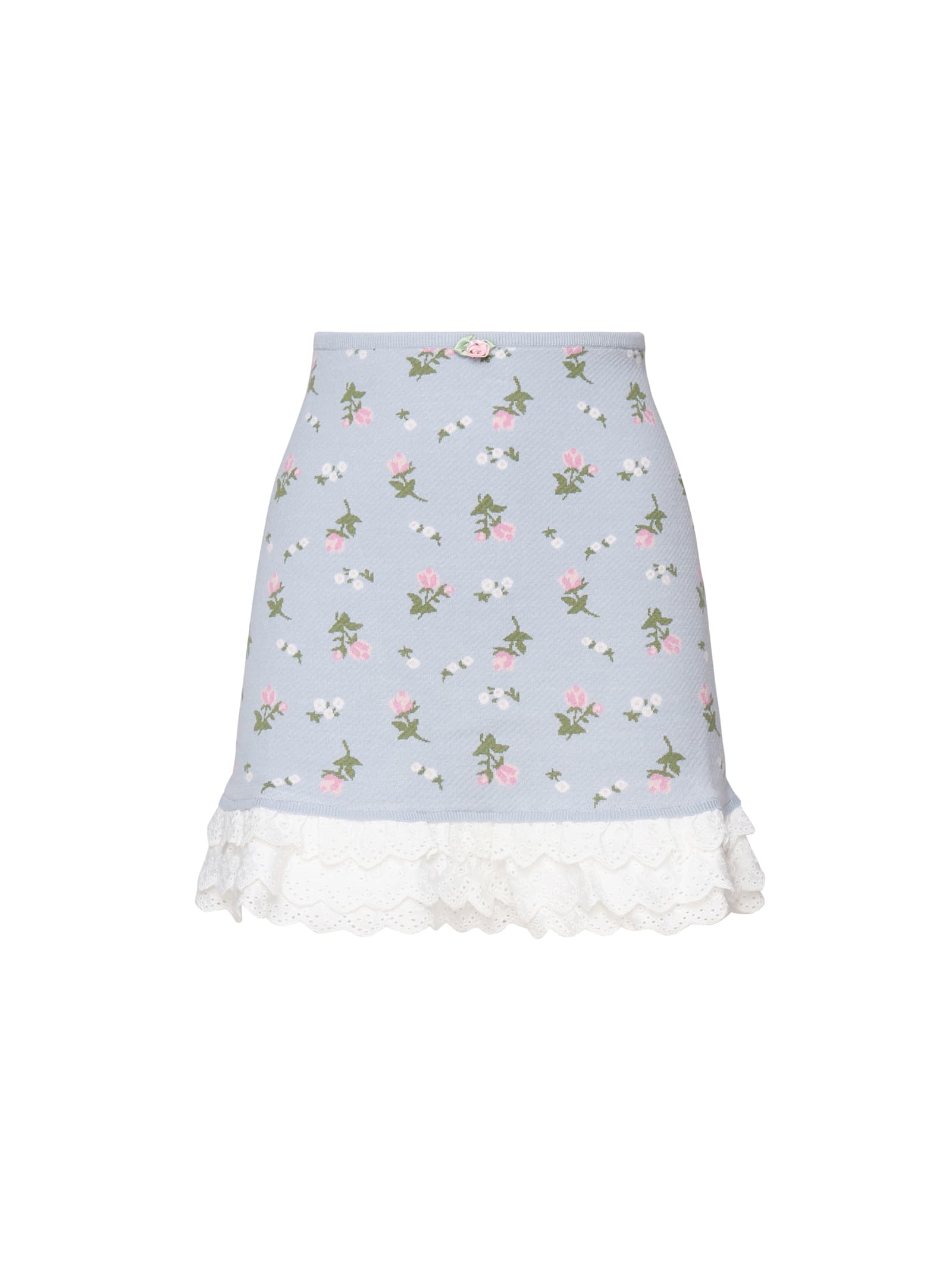 For Love & Lemons Amalia Knit Mini Skirt