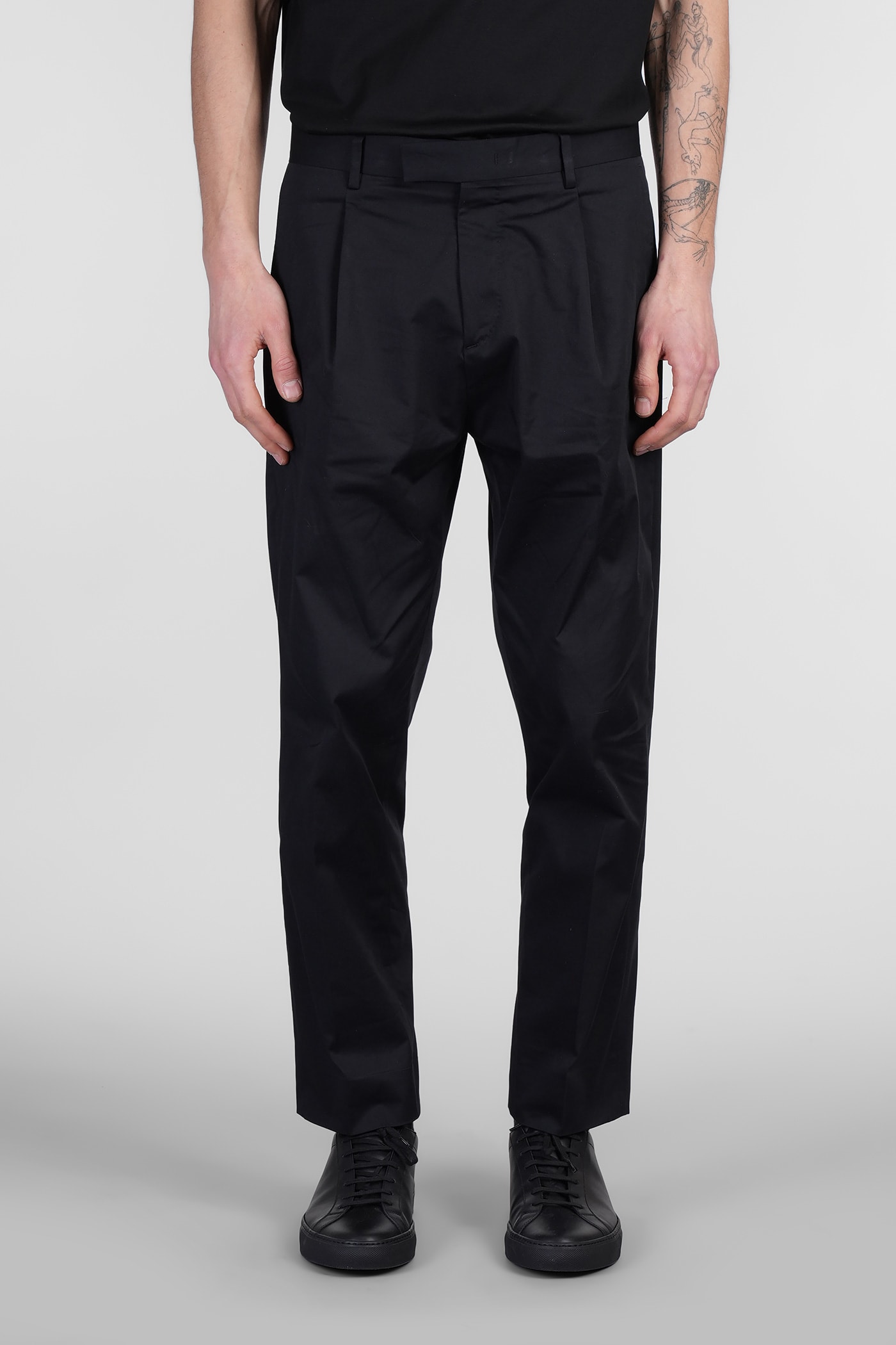 Low Brand Kim Pants In Black Cotton
