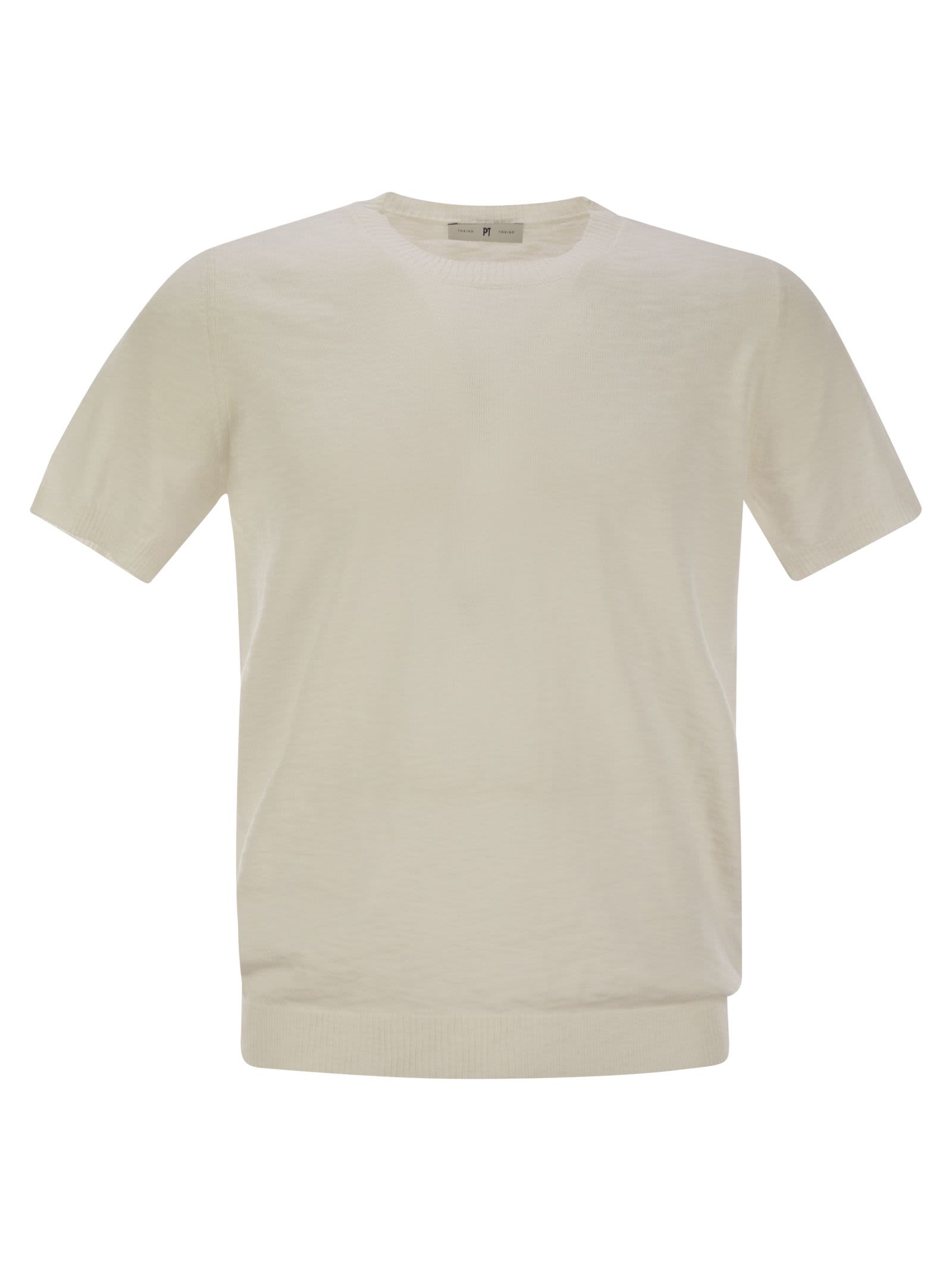 PT Torino Crew-neck Short-sleeved Cotton Jersey