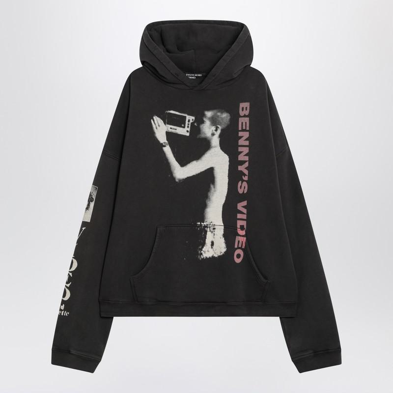 Enfants Riches Déprimés Benny'S Video Black Vintage-Effect Hoodie
