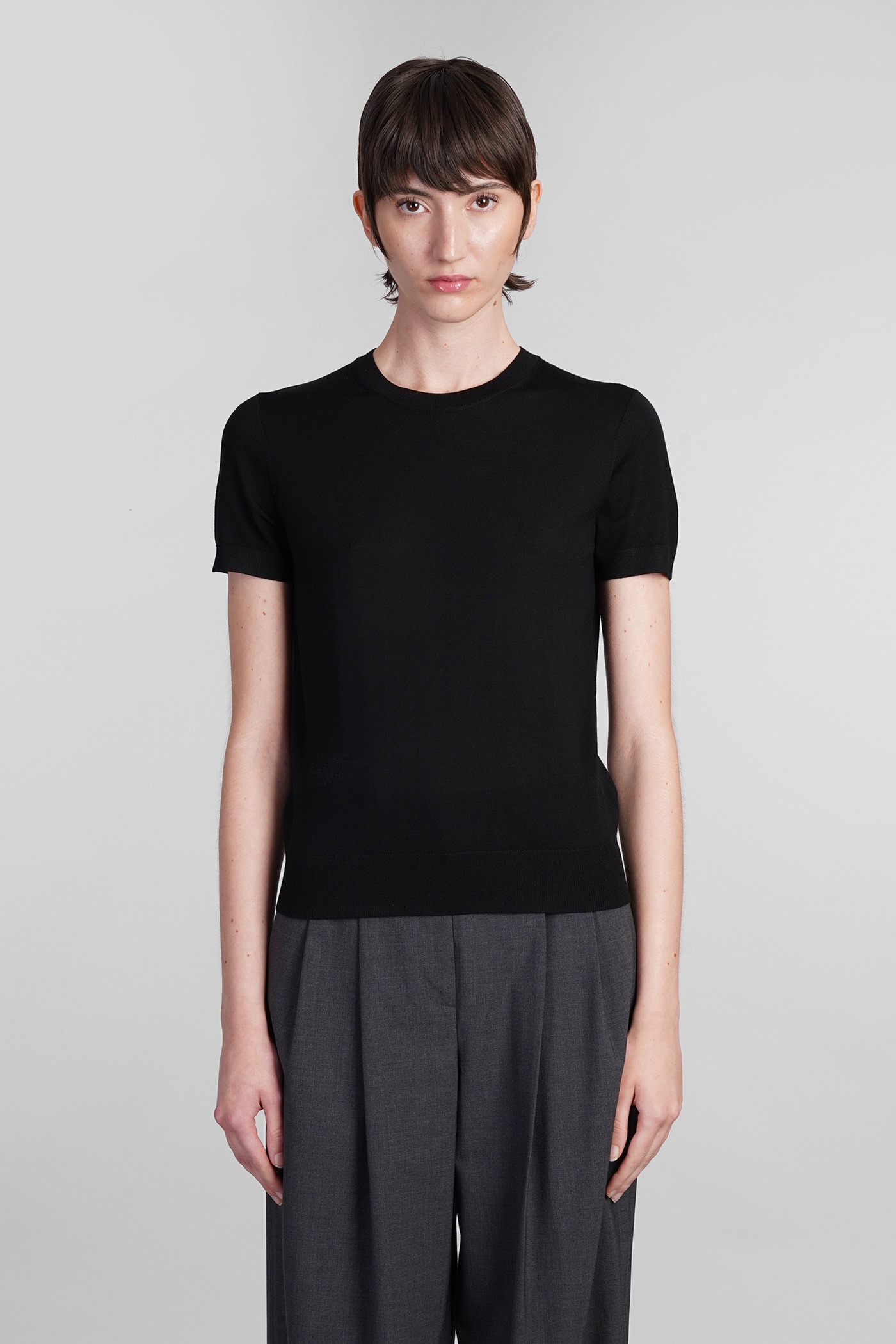 Theory T-shirt In Black Wool