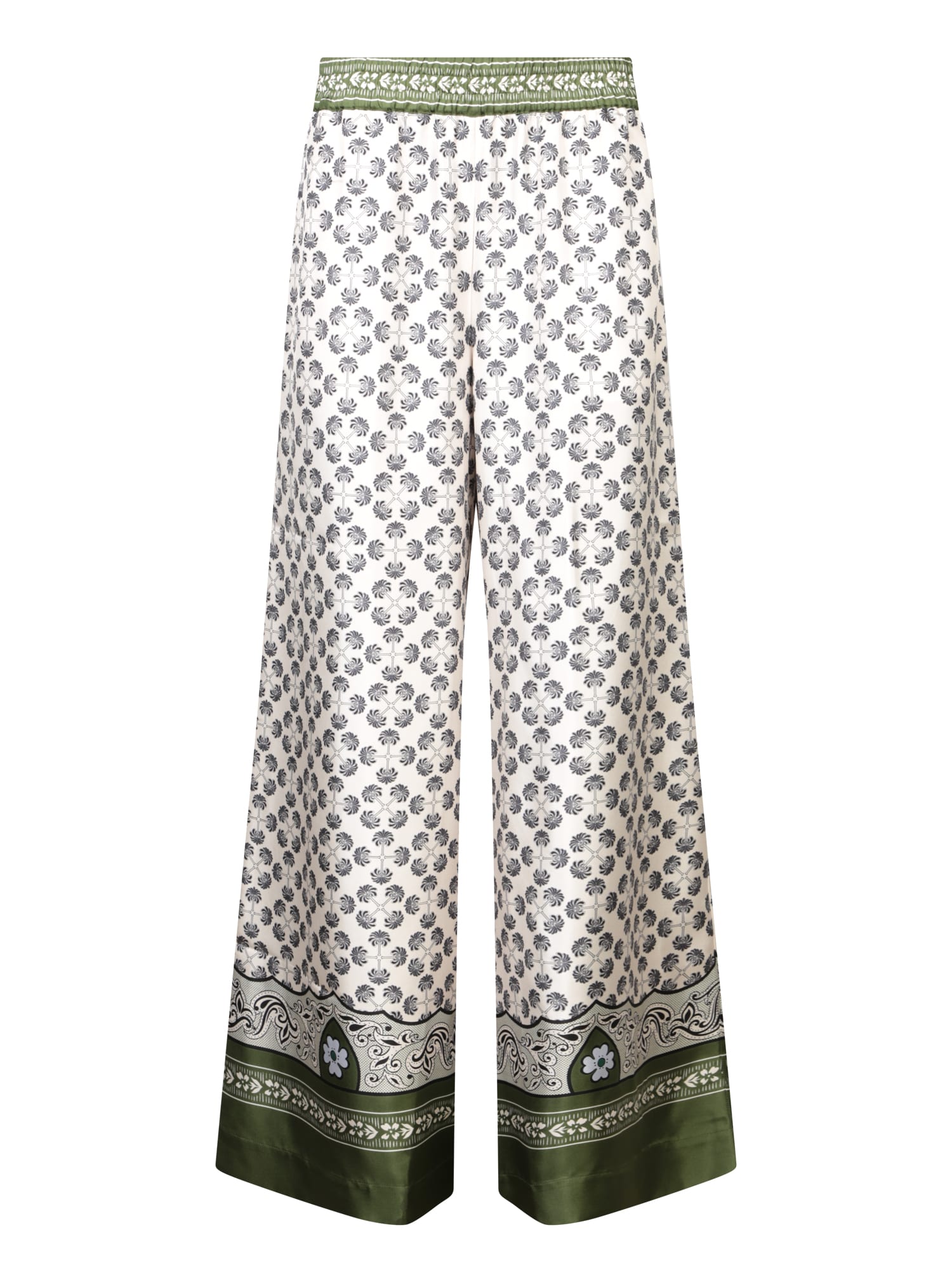La DoubleJ Multicolor Green Palazzo Pants