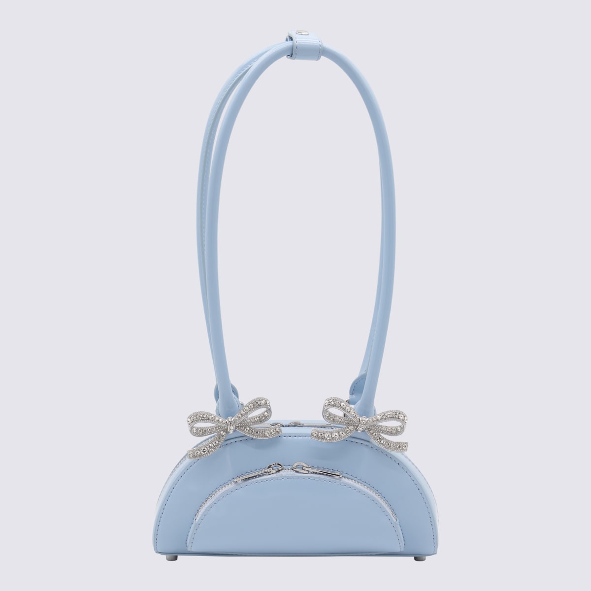 self-portrait Light Blue Leather Shoulder Bag