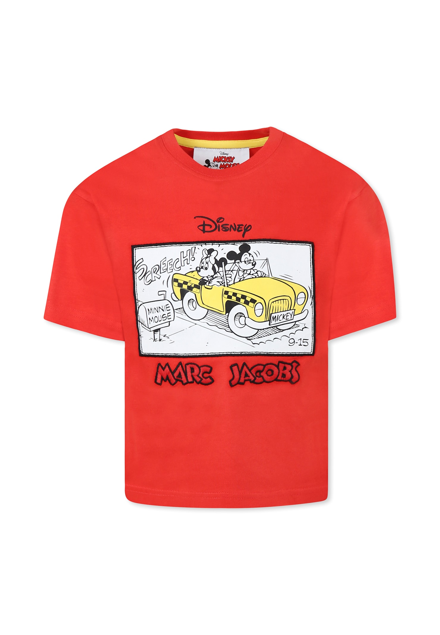 Little Marc Jacobs Red T-shirt For Boy With Mickey Mouse