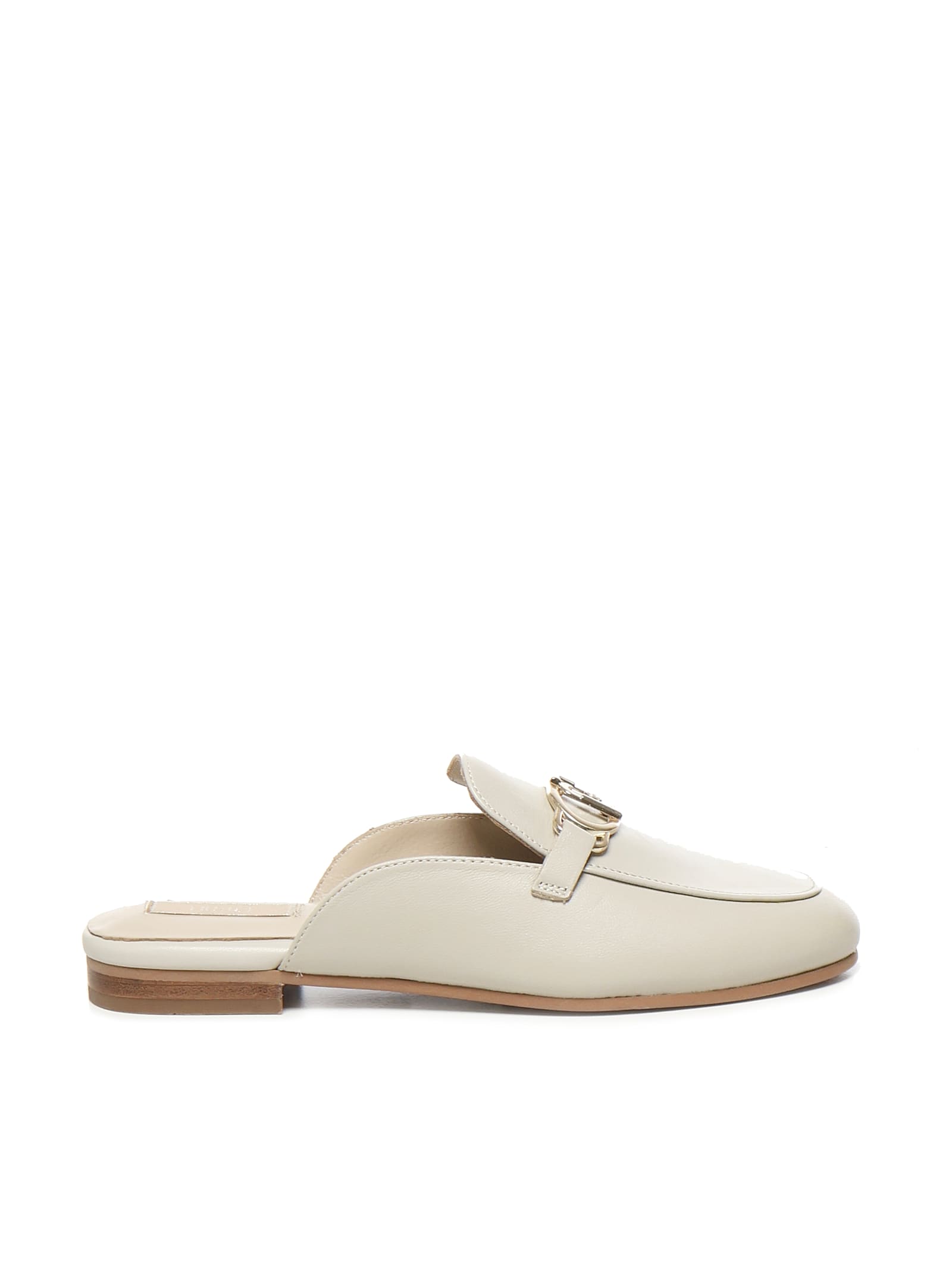 Liu-Jo Logo Leather Slippers