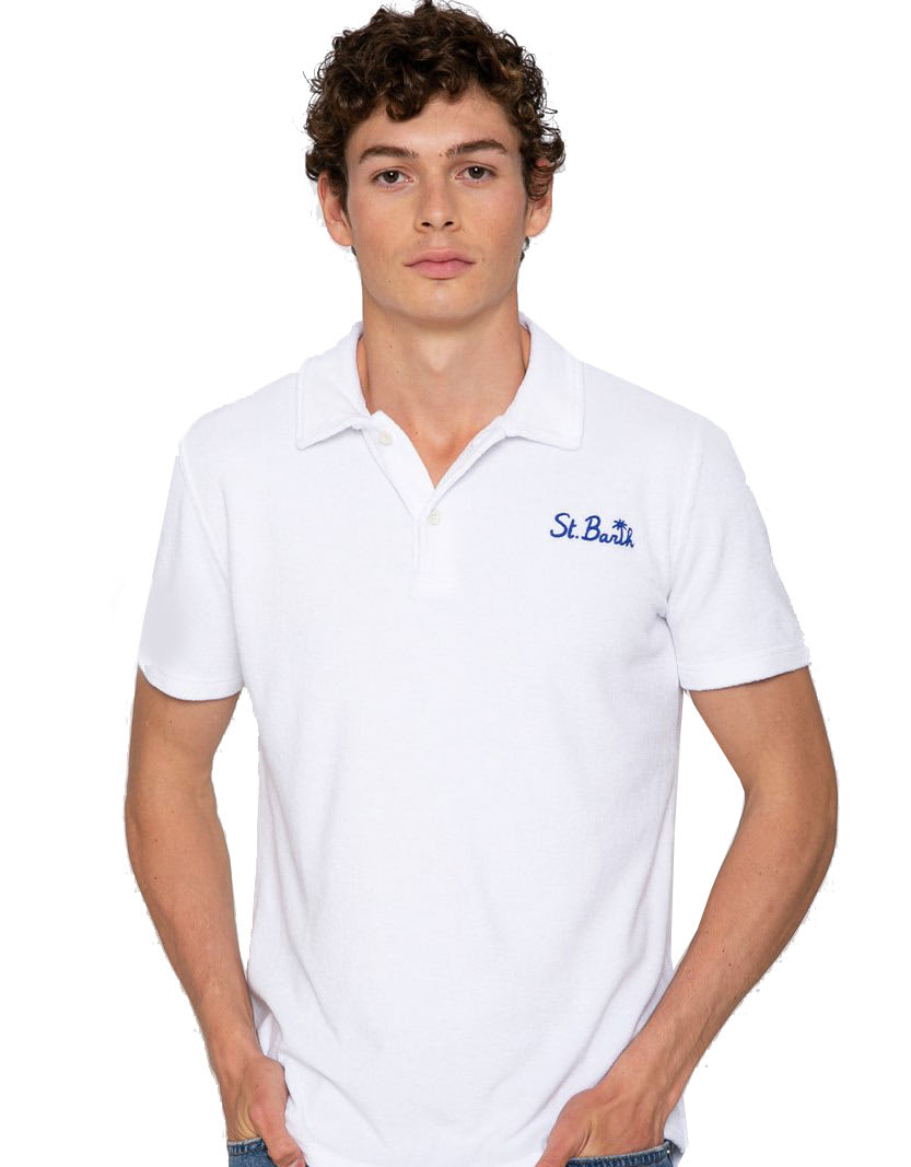 MC2 Saint Barth Man Terry White Polo