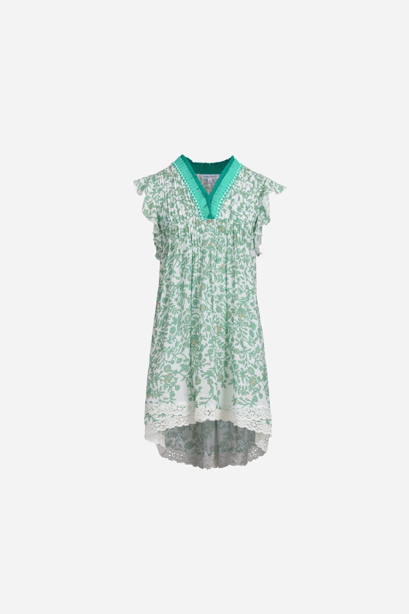 Mini Dress Sasha for girls - Green Lazuli