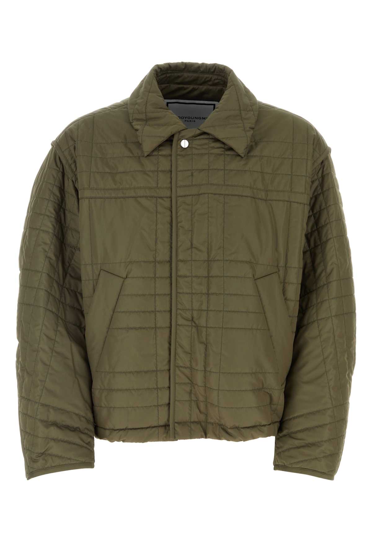 WOOYOUNGMI Army Green Polyester Padded Jacket