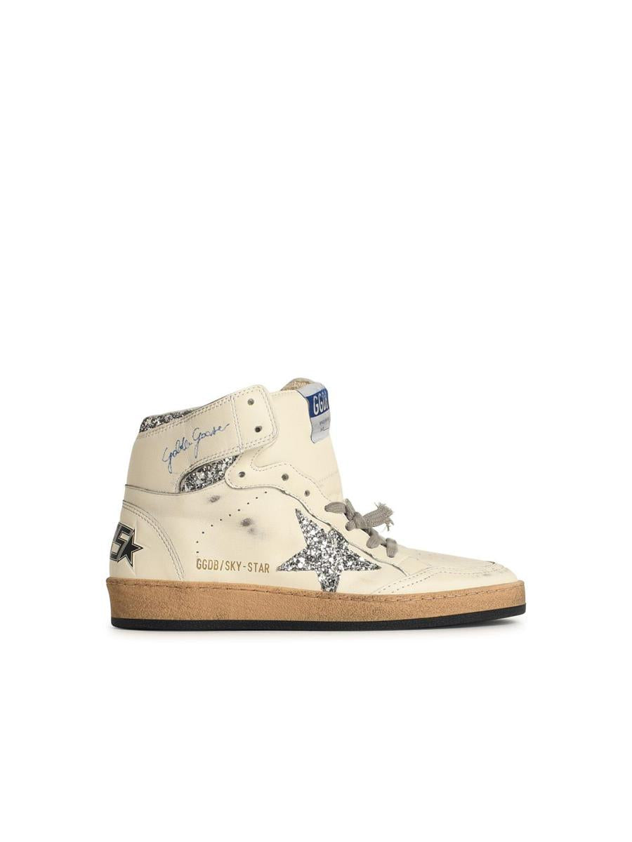 Golden Goose '星空' 白色皮革运动鞋