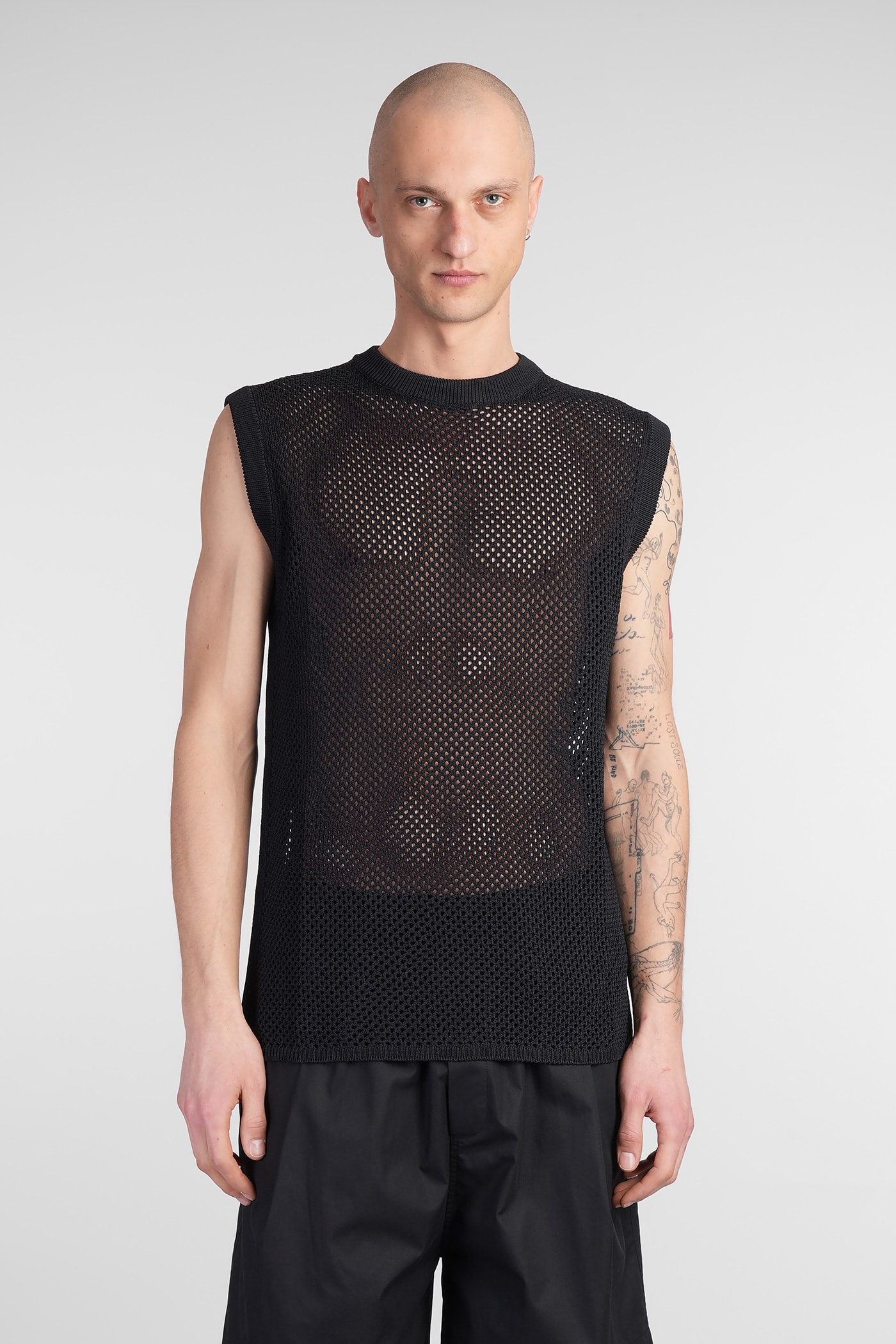 Laneus Vest In Black Viscose