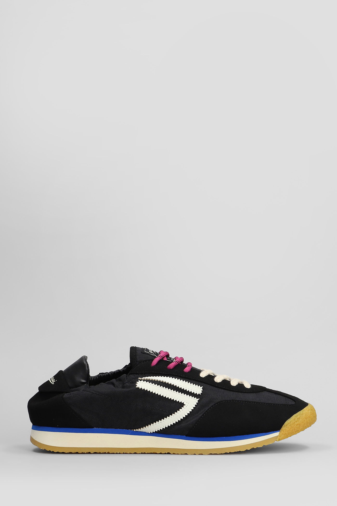 Puraai Bagheera Sneakers In Black Suede And Fabric