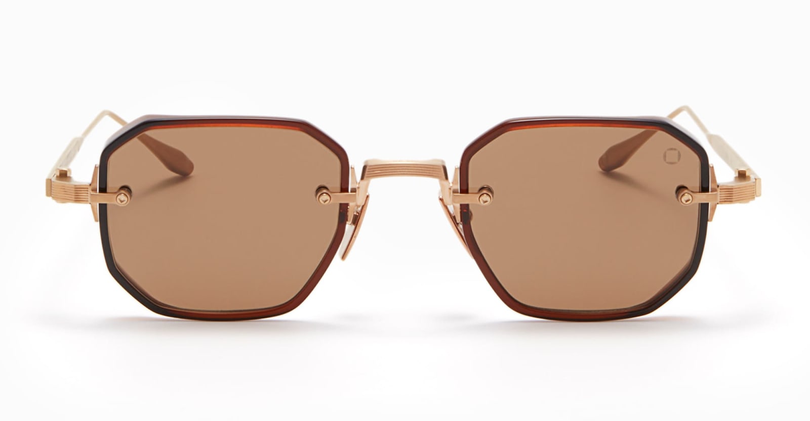 Akoni Juno-two - Brushed Gold / Brown Crystal Sunglasses