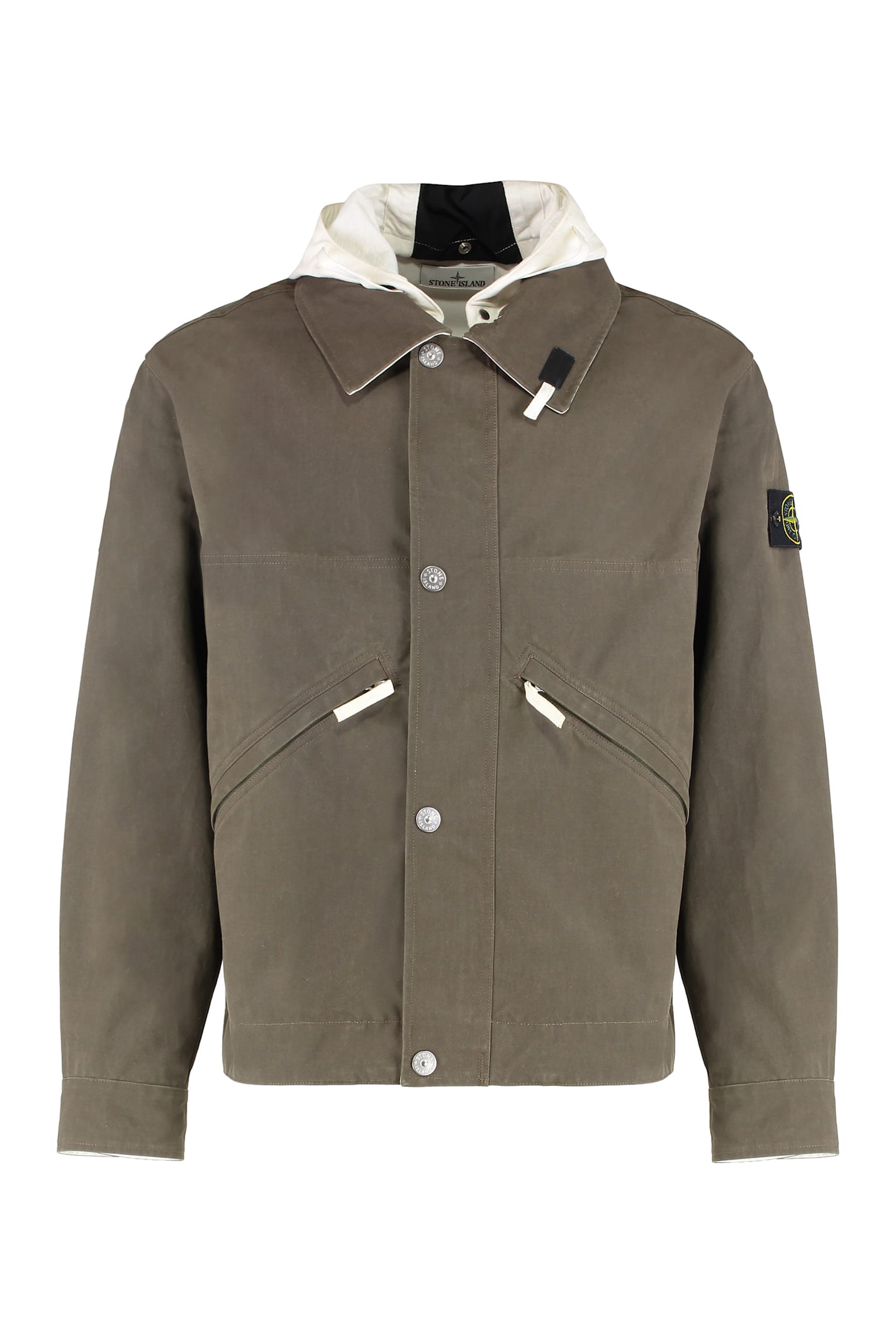 Stone Island Hooded Cotton Jacket