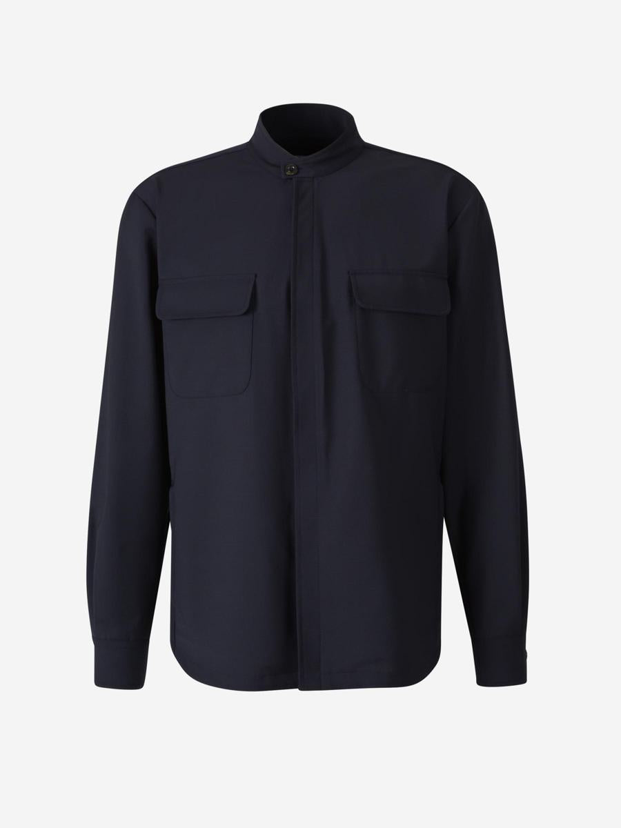 Boglioli Wool Pockets Overshirt