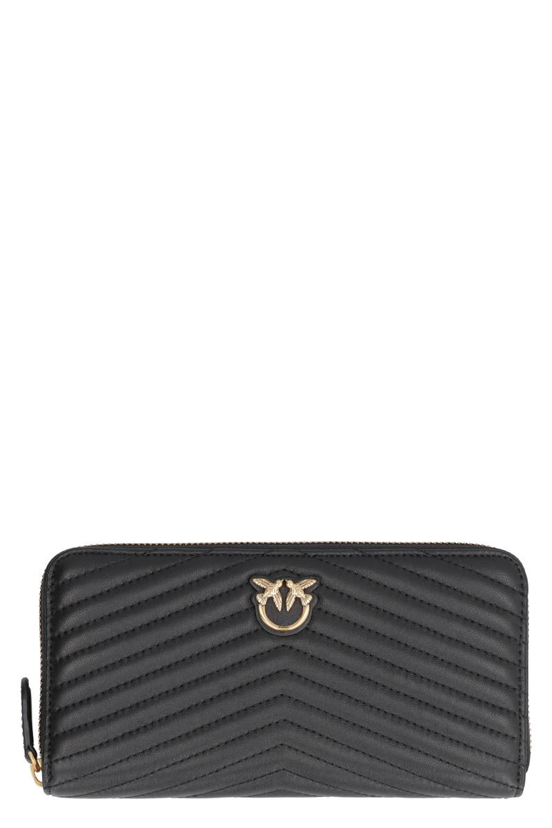 Pinko Ryder Leather Zip Around Wallet