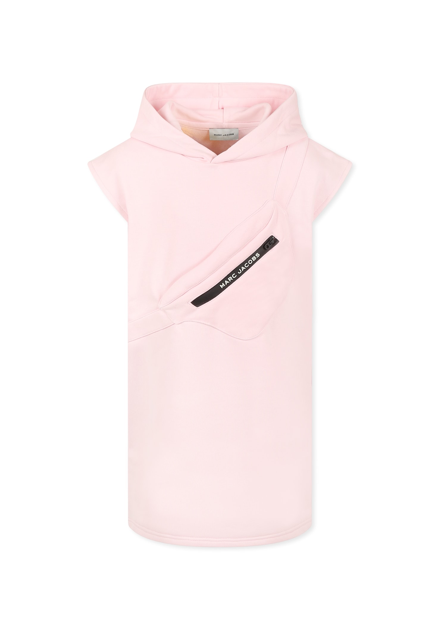 Marc Jacobs Pink Brushed Dress For Girl With Pouch