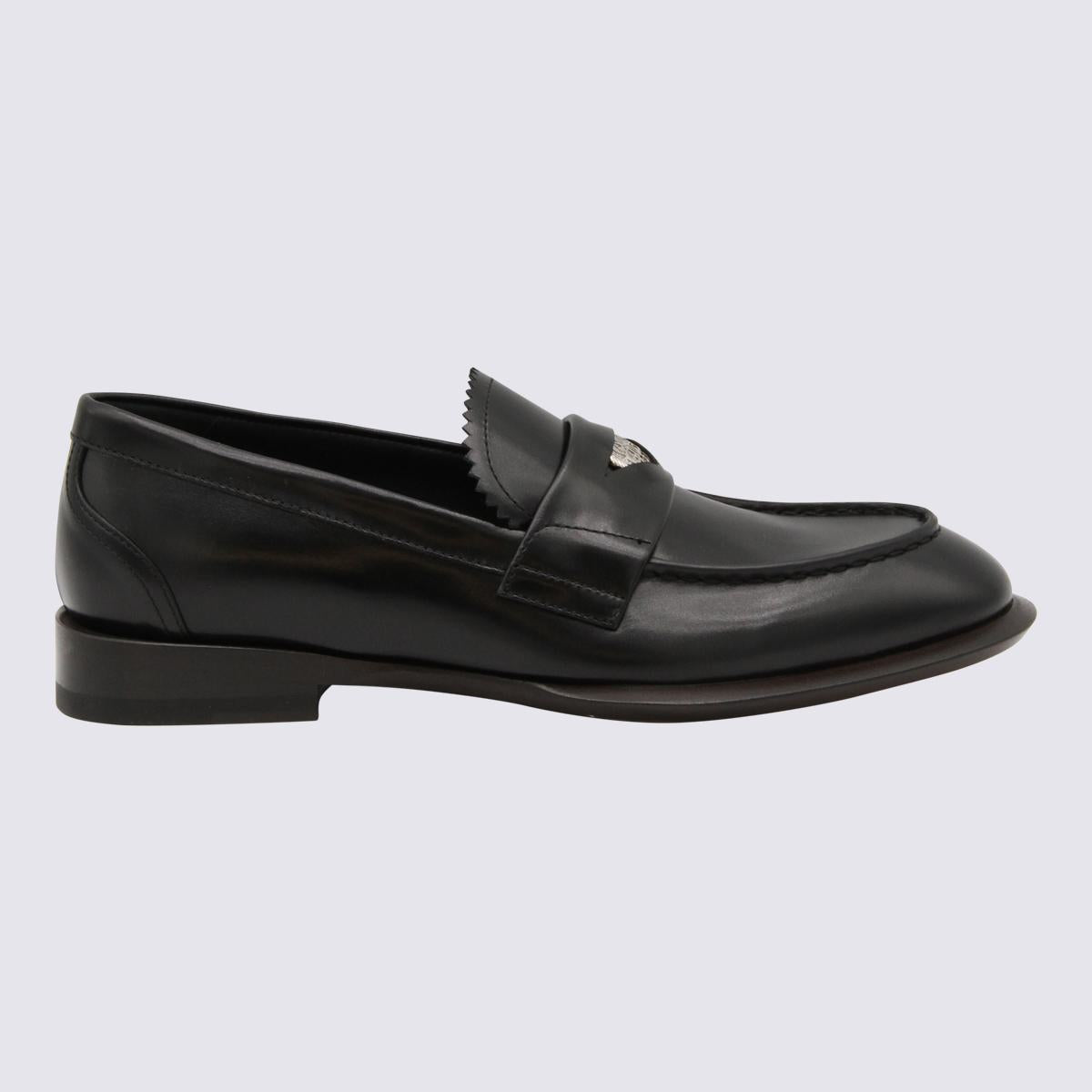 Alexander McQueen Black Leather Loafers
