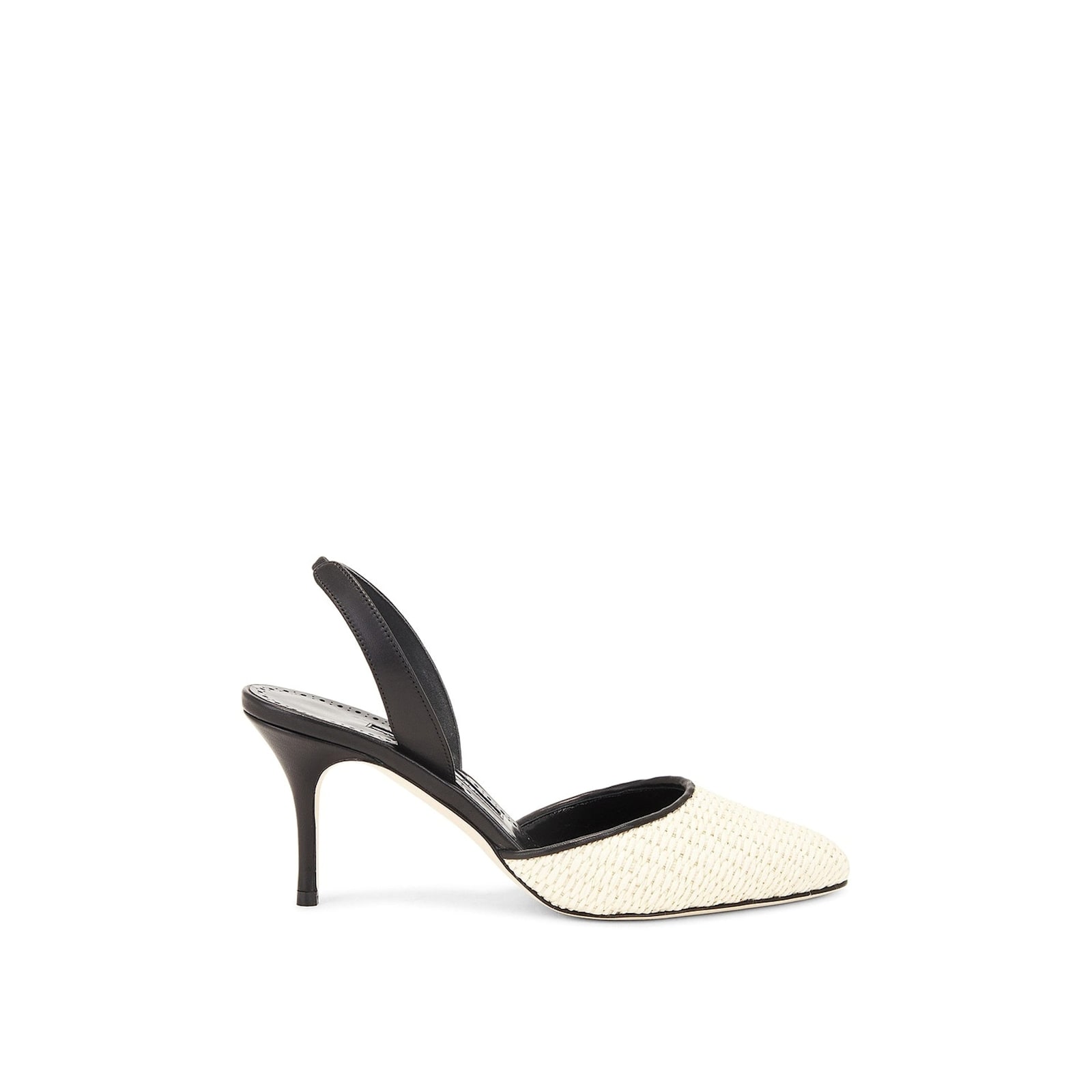 Manolo Blahnik Casam 70 拉菲草高跟鞋