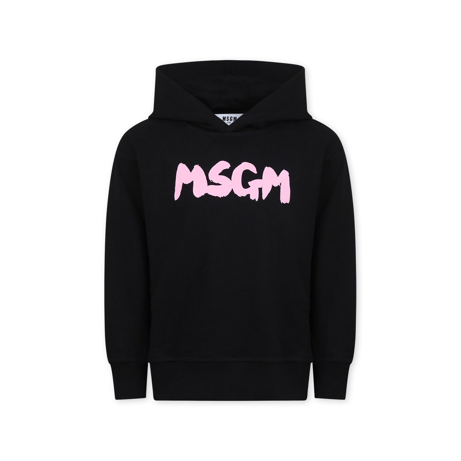 MSGM Balck Sweatshirt For Girl With Logo