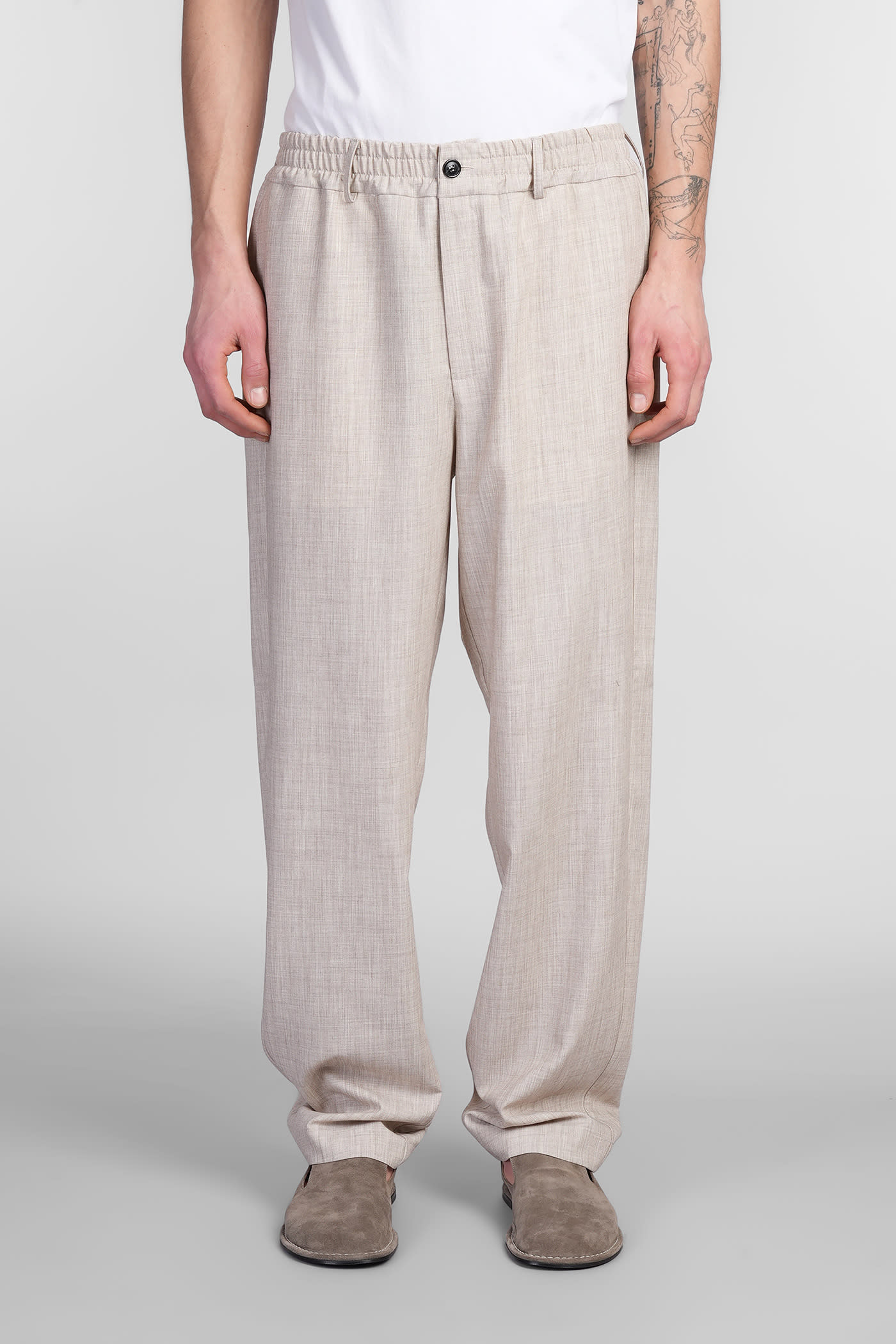 Mauro Grifoni Pants In Beige Polyester
