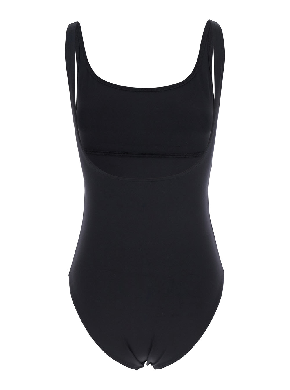 Eres asia Black One-piece Swimsuit With Back Neckline In Tech Fabric Woman