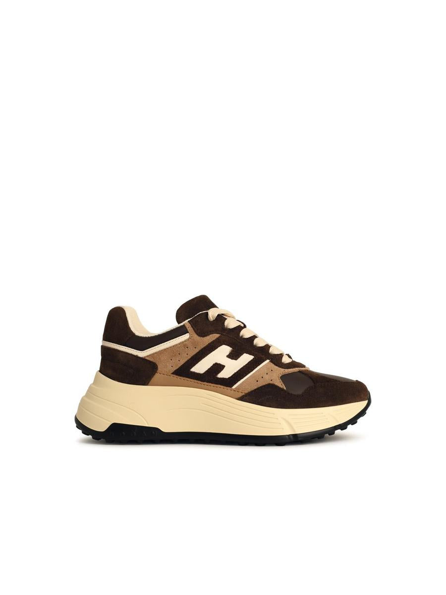 Hogan 'H669' Brown Leather Sneakers